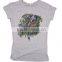 grey girl tshirt custom with printing designs for wholesale