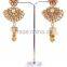 Indian Traditional Gold Tone Crystal Earrings Jhumka