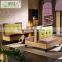 New Leisure Style Button Tufted Fabric Upholster Wooden Modern Restaurant Double Diner Booth