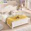 Stock Ivory White Vintage Style Modern Wooden MDF Double Bed