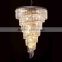 Unique design golden large contemporary crystal pendant light