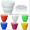 promotion foldable silicone cup sets with cover