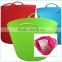 flexible plastic laundry bucket,colorful storage pails,Shopping basket