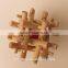 2015 Hot Sale Wooden IQ Intelligent Puzzle Kongming Lock Brain Teaser Twelve Sisters