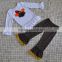 hot selling chevron ruffle turkey kids boutique clothing for wholesale
