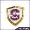 High Qulaity shield shape printed pin badge for sport/school/festival gift