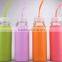 Colorful glass water Bottle with Silicone Sleeve