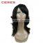 Wholesale natural brown wavy and curly noble synthetic hair wig, European hair style wig