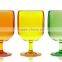 Stackable Plastic Colored Wine Stem Glass