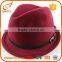 Fashion winter 100% wool felt owl hat pattern fur quality mens red felt hat