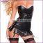 Leahther Gothic Corset Overbust Waist Trainer Corset For Women