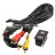 Car Dash Board Mount 3.5mm USB 2.0 AUX Socket Extension Lead Panel Cable