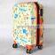 4 wheels fashion colourful printing luggage