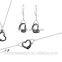2016 Coolman Fashionable Design Colorful Ceramic and 316L Stainless Steel Women Jewelry Sets with Necklace Bracelet abd Earrings