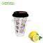 Double wall glass cup for coffee/tea/milk/water with silicone sleeve and lid wholesale