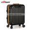 Sunrise Professional Fashion Design black Aluminum Trolley Case Multi-function luggage case