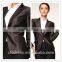 2014 Top Quality 100% wool Classic bright brown one button classic women suits