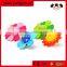 Hot selling beautiful flower design wooden spinning top toy