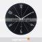 DEHENG black elegant embosed numbers wall clock