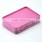 Lovely pink portable cosmetic tin box for brushes
