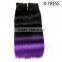 free sample long silk straight Latest OEM design1b purple ombre synthetic hair extension from China