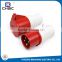 CHBC High End Type IP44 16Amp 380V Red Colour ABS Plastic Industrial Plug