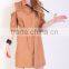 Pretty Steps 2016 Latest Design Women Fashion Dresses Women Lapel 3/4 Sleeve Knitted Dress