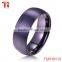 2016 women tungsten engagement ring dome and brushed surface design purple plated