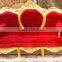 Red velvet baroque sofa