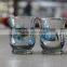 Glass Candle Holder with Antique Silver Finished Inside