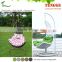 TG-16004 Moon shape small round rattan outdoor single seat swing chair