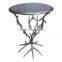 Hammered Black Metal Stool
