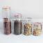 650ml-1800ml clear embossed glass mason canning jar with flip sealed lid