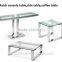 Bronze Stainless Steel Base Glass Coffee Table