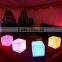 party decoration led cube chair/PE plastic material led cube stool with rechargable battery