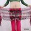 Tribal printed crochet beaded belly dancing hip belt belly dance coin belt belly dance hip scarf
