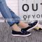 2017 Stylish lady canvas shoes flat walking shoes alibaba china