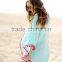 size S,M,L,XL western light blue pom pom surf beach ponchos for women