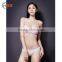 HSZ-G5021 Wholesale Transparent Sexy 34 Bra Size Set Female Pink Lingerie Underwear Fancy Women Lace Panty Hot Ladies Pictures