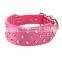 PU pet collar three rows of diamond dog necklace exquisite diamond dog belt