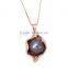 Fashion jewelry natural freshwater rose gold pearl necklace