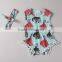 fashionable beauty pattern baby girl summer rompers with pom pom