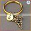 Golden retriever charm dog 2017 Hot New fashion personalized custom initial keychain