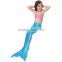3pcs Swimmable Mermaid Tail with Monofin Swimming Mono Flippers Swimwear