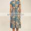 long dress chiffon new style Midi dress side slits floral print summer dress