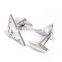 Sliver metal triangle cufflinks mens shirt