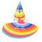 Nice quality rainbow color paper cone hat for birthday party