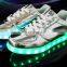 Wholesale stock men shoes outdoor glowing women LED causal shoes unisex 2015