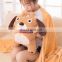Two-in-one wholesale funny dog shape stuffed plush blanket