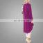 New Modern curved hem women tunics popular EID ladies blouse 2017